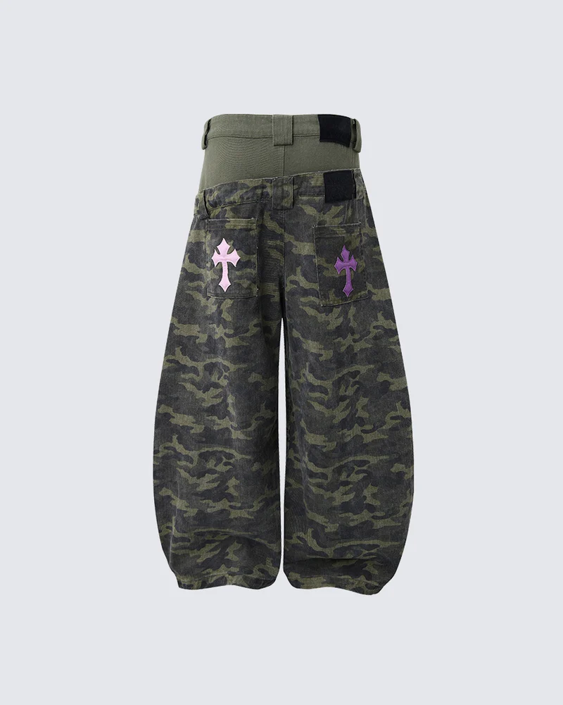 KIIKIO Utility Asymmetric Jeans