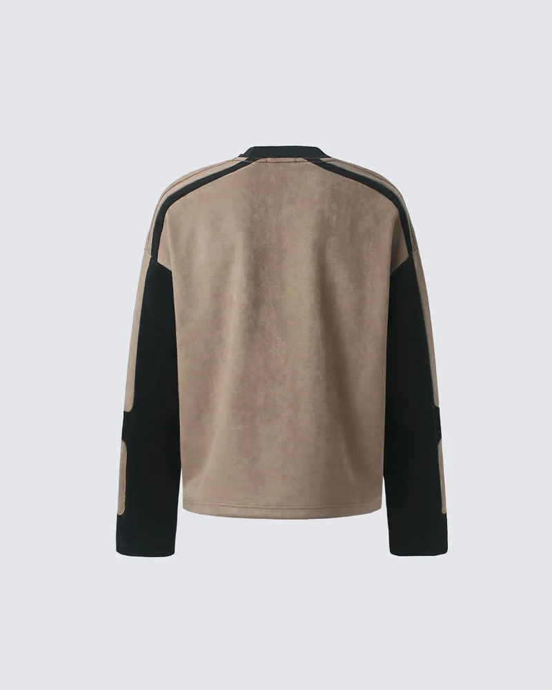 KIIKIO Gothic Embroidered Contrast Panel Long Sleeve Top