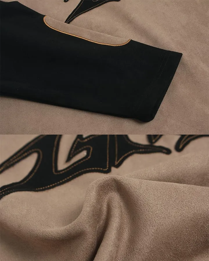 KIIKIO Gothic Embroidered Contrast Panel Long Sleeve Top