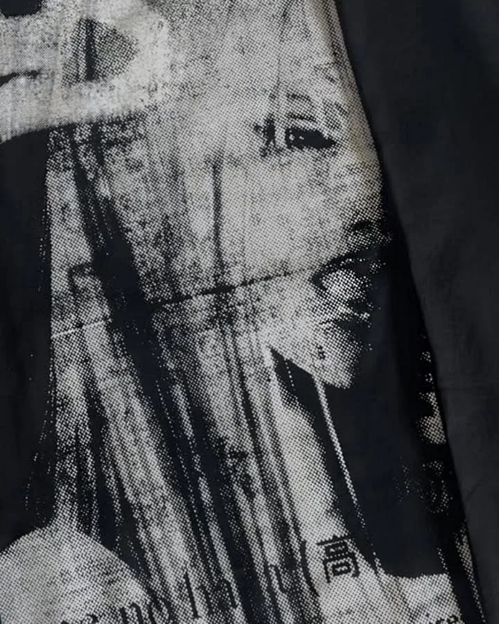 KIIKIO American Dark Style Ink-Splatter Print Long Sleeve Top