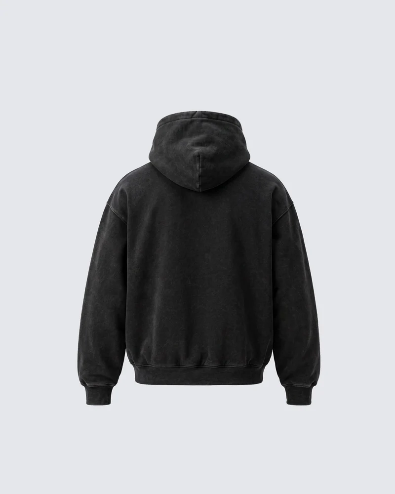 KIIKIO Retro Abstract Brush Stroke Graphic Oversized Hoodie