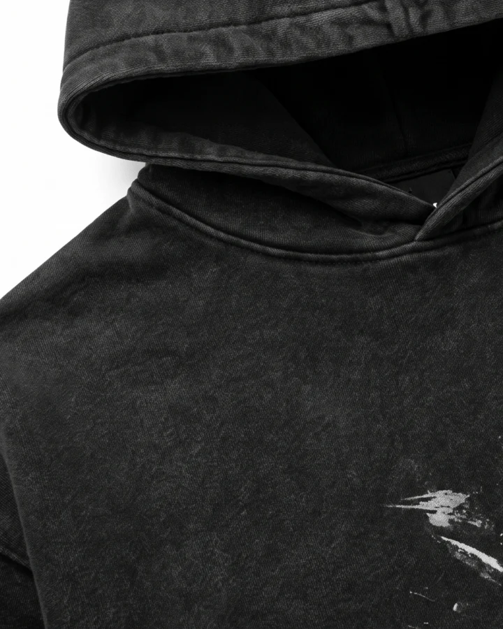 KIIKIO Retro Abstract Brush Stroke Graphic Oversized Hoodie