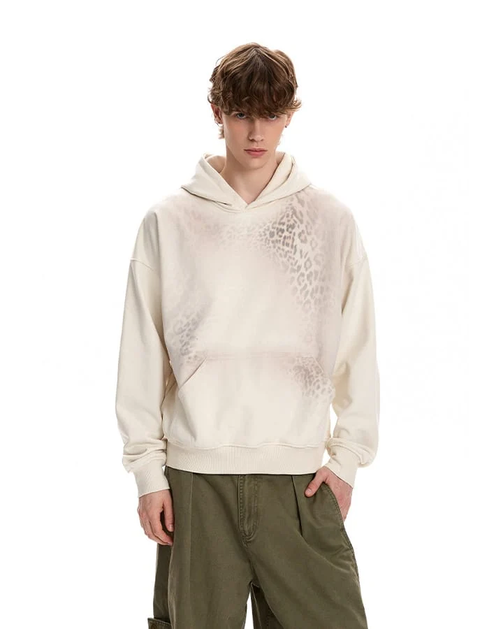 KIIKIO Leopard Print Oversized Hoodie