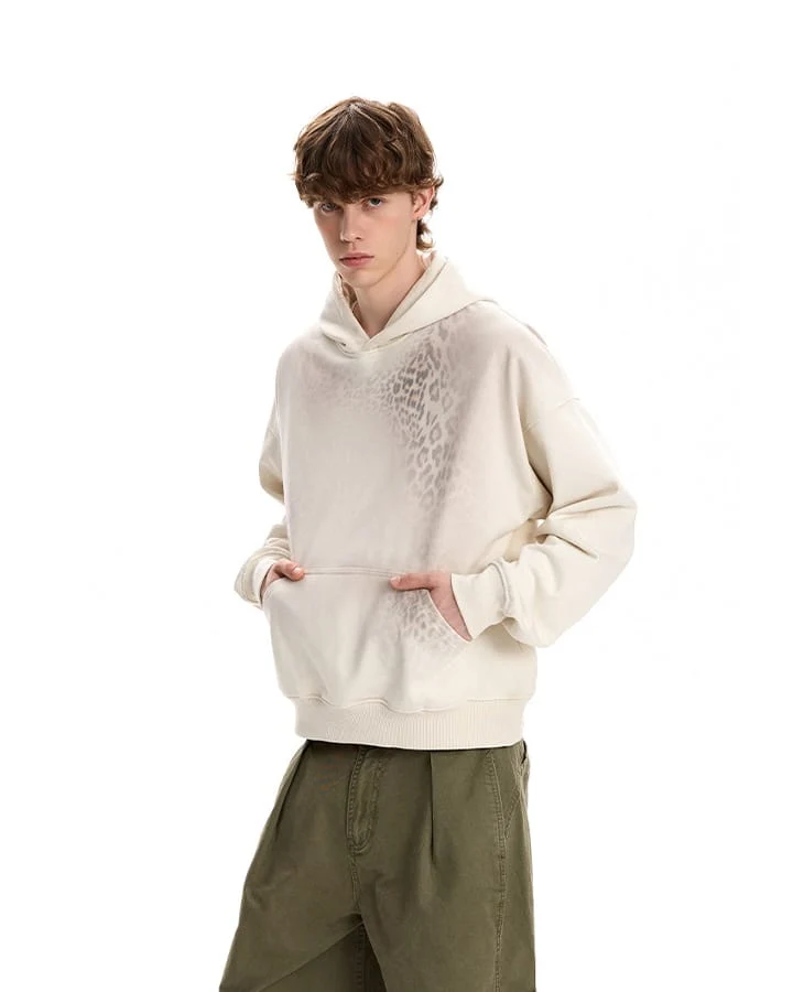 KIIKIO Leopard Print Oversized Hoodie