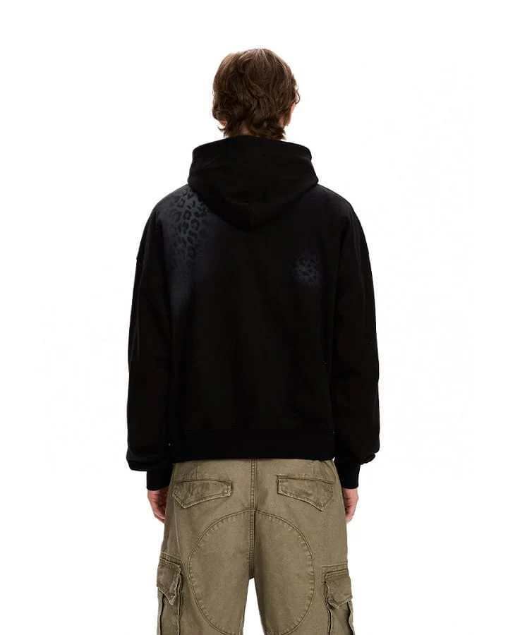 KIIKIO Leopard Print Oversized Hoodie