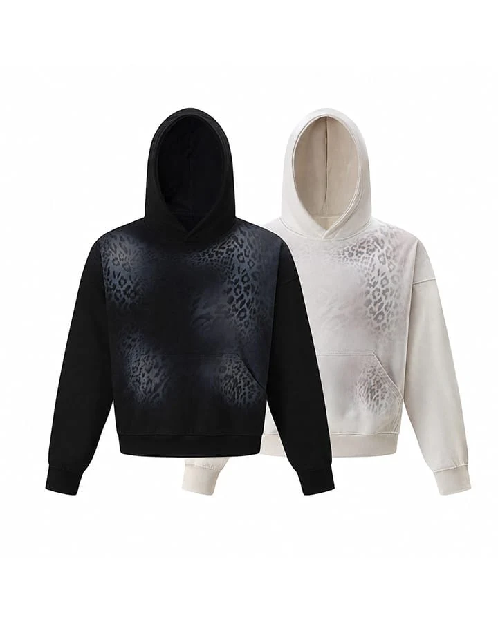 KIIKIO Leopard Print Oversized Hoodie