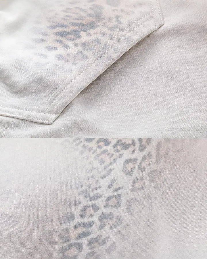 KIIKIO Leopard Print Oversized Hoodie