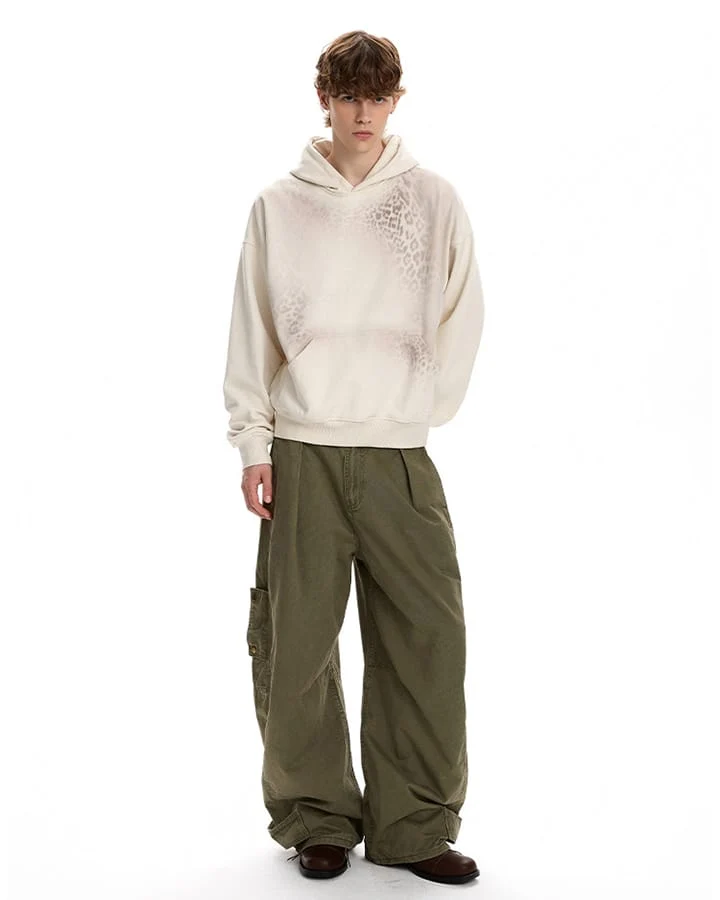 KIIKIO Leopard Print Oversized Hoodie