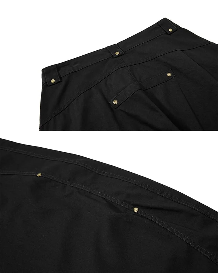 KIIKIO Rivet Vintage Curved Leg Cargo Pants