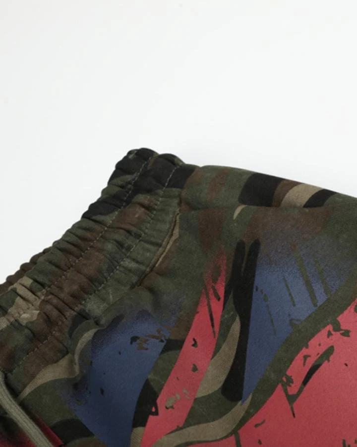 KIIKIO American Camouflage Graphic Print Casual Sweatpants