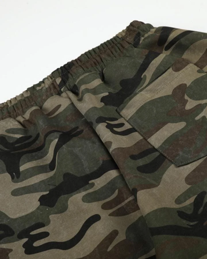 KIIKIO American Camouflage Graphic Print Casual Sweatpants