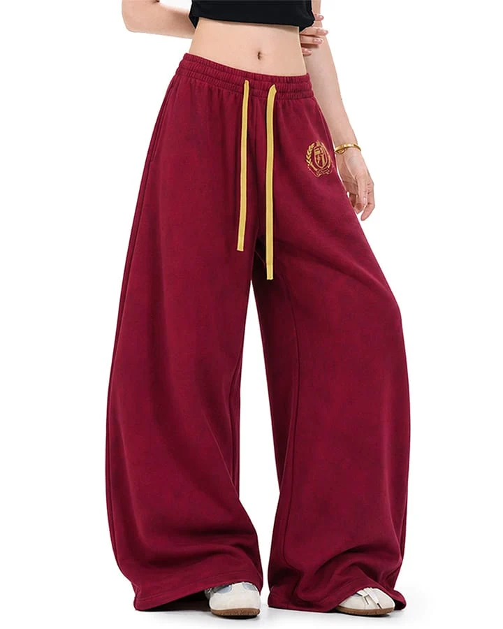 KIIKIO Vintage Wide Leg Back Graphic Track Pants