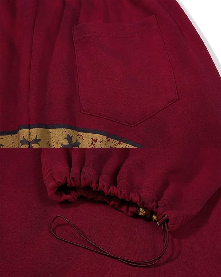 KIIKIO Vintage Wide Leg Back Graphic Track Pants