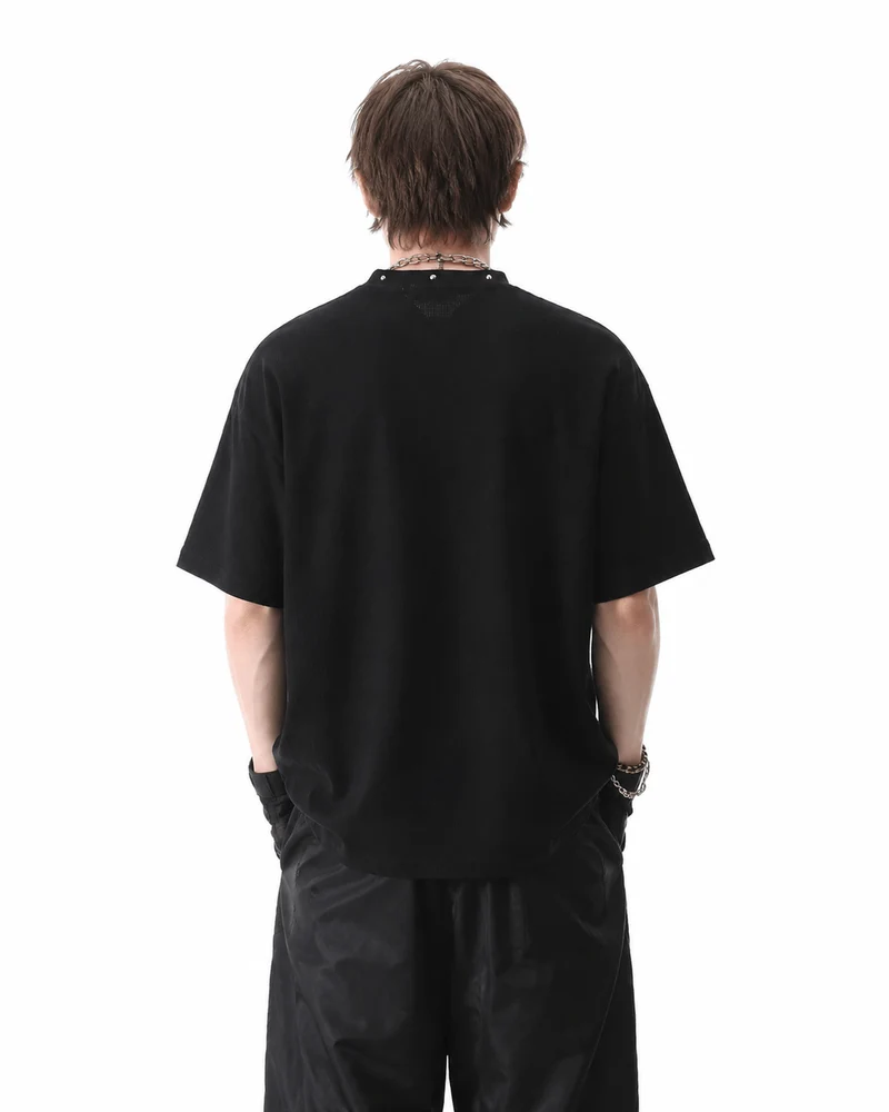 KIIKIO Gothic Cross Graphic Oversized T-Shirt