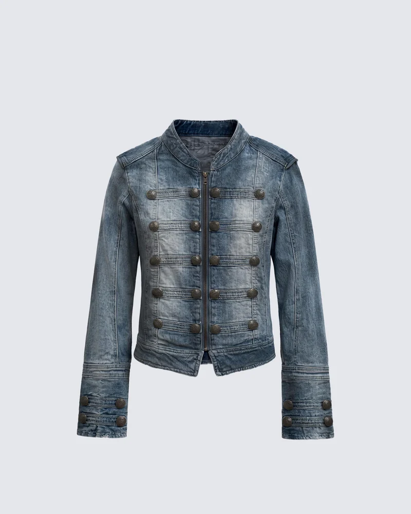 KIIKIO American-Style Vintage Double-Breasted Jacket