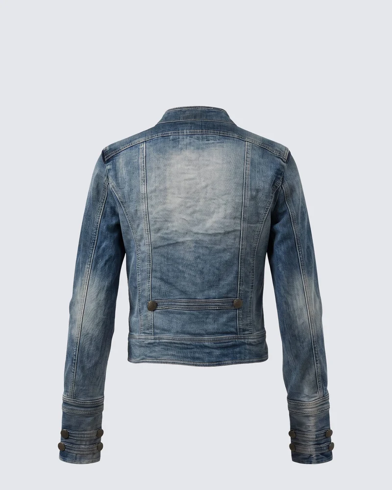 KIIKIO American-Style Vintage Double-Breasted Jacket