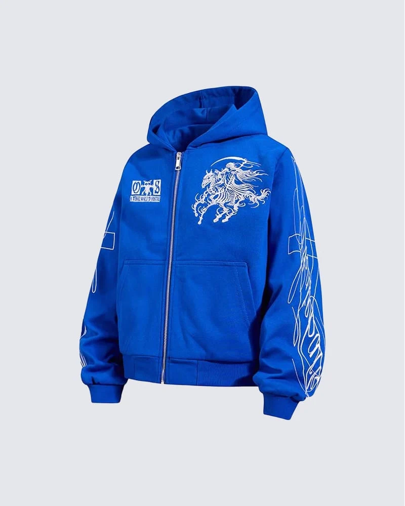 KIIKIO Undead Knight Zip Hoodie