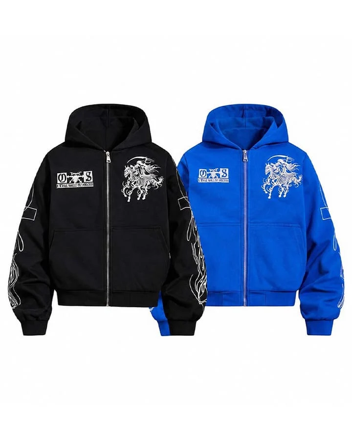 KIIKIO Undead Knight Zip Hoodie