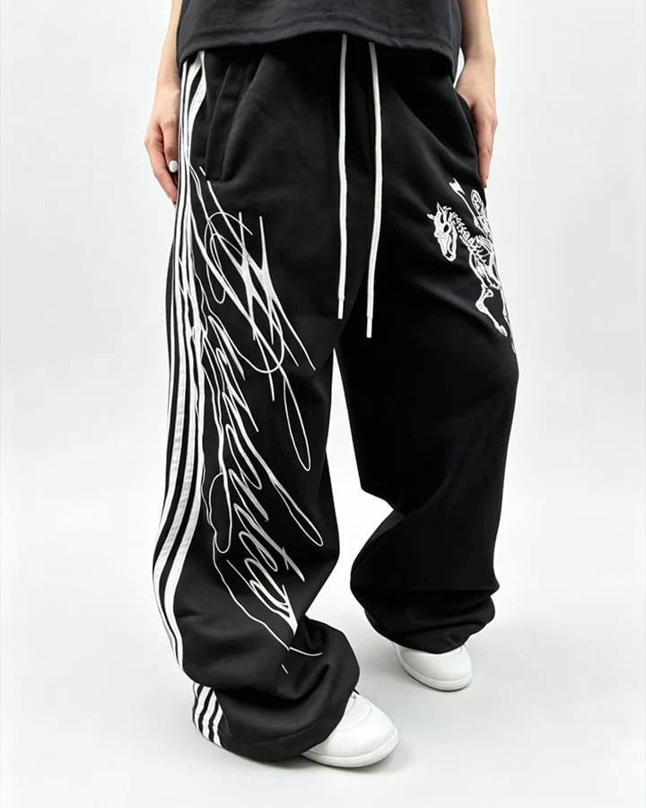 KIIKIO Undead Knight Wide Leg Sweatpants