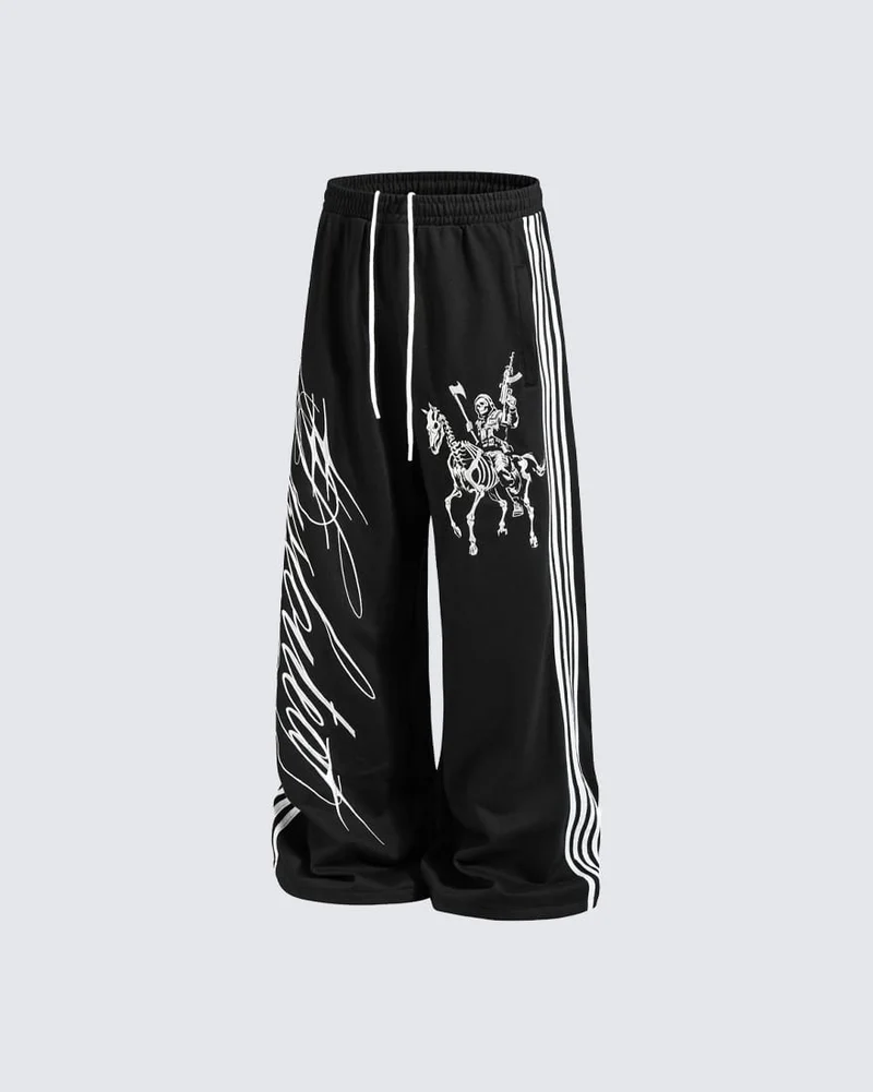 KIIKIO Undead Knight Wide Leg Sweatpants