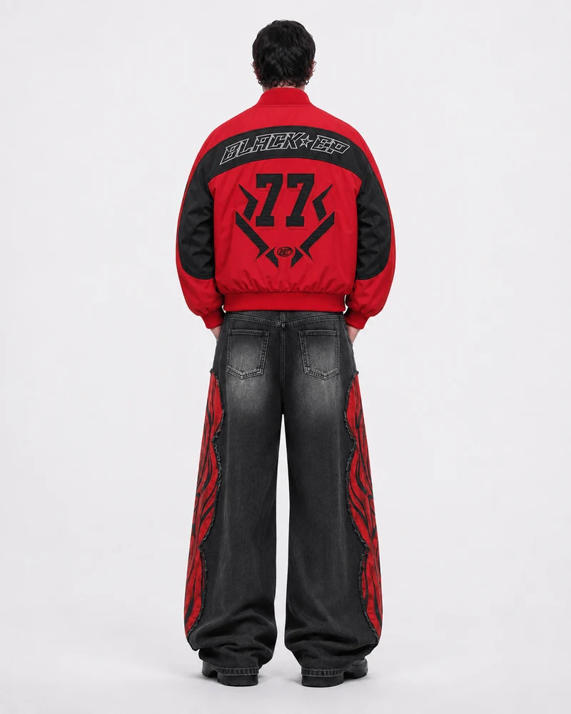 KIIKIO Racing Graphic Varsity Jacket