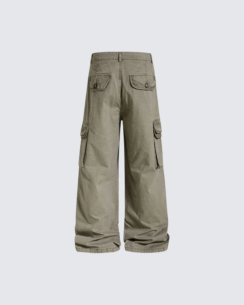 KIIKIO Vintage Utility Loose Cargo Pants