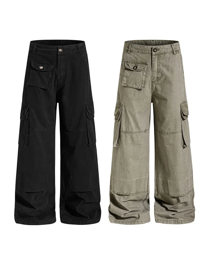 KIIKIO Vintage Utility Loose Cargo Pants