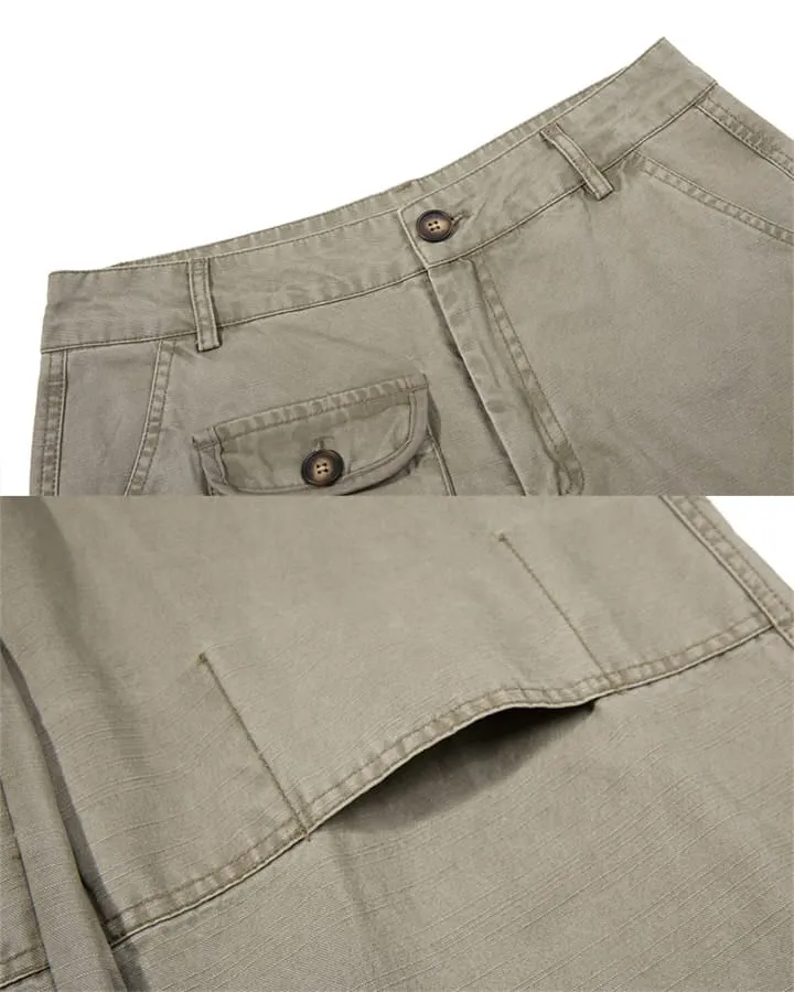 KIIKIO Vintage Utility Loose Cargo Pants