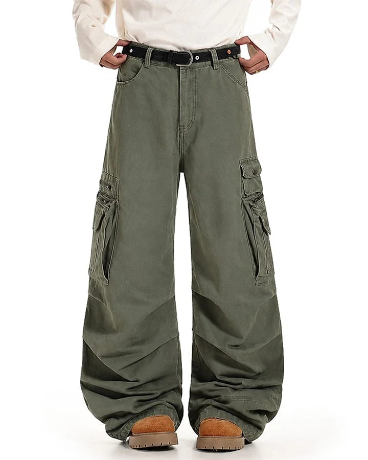 KIIKIO Tactical Wide-Leg Cargo Pants