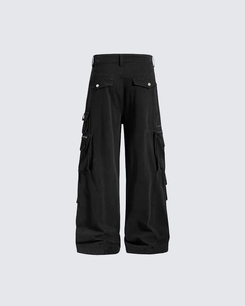 KIIKIO Tactical Wide-Leg Cargo Pants
