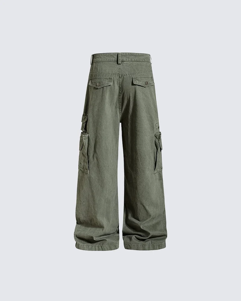 KIIKIO Tactical Wide-Leg Cargo Pants