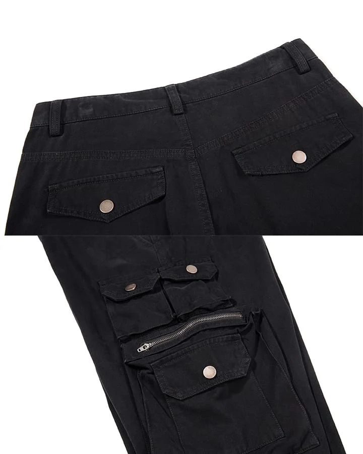 KIIKIO Tactical Wide-Leg Cargo Pants