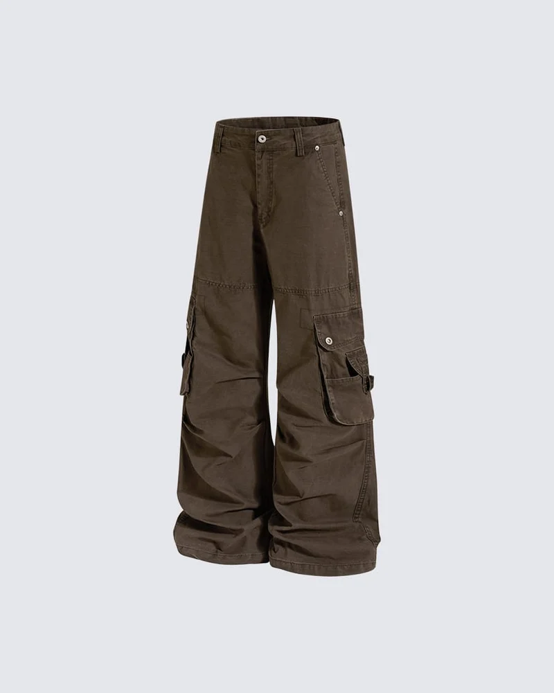 KIIKIO Utility Washed Cargo Pants