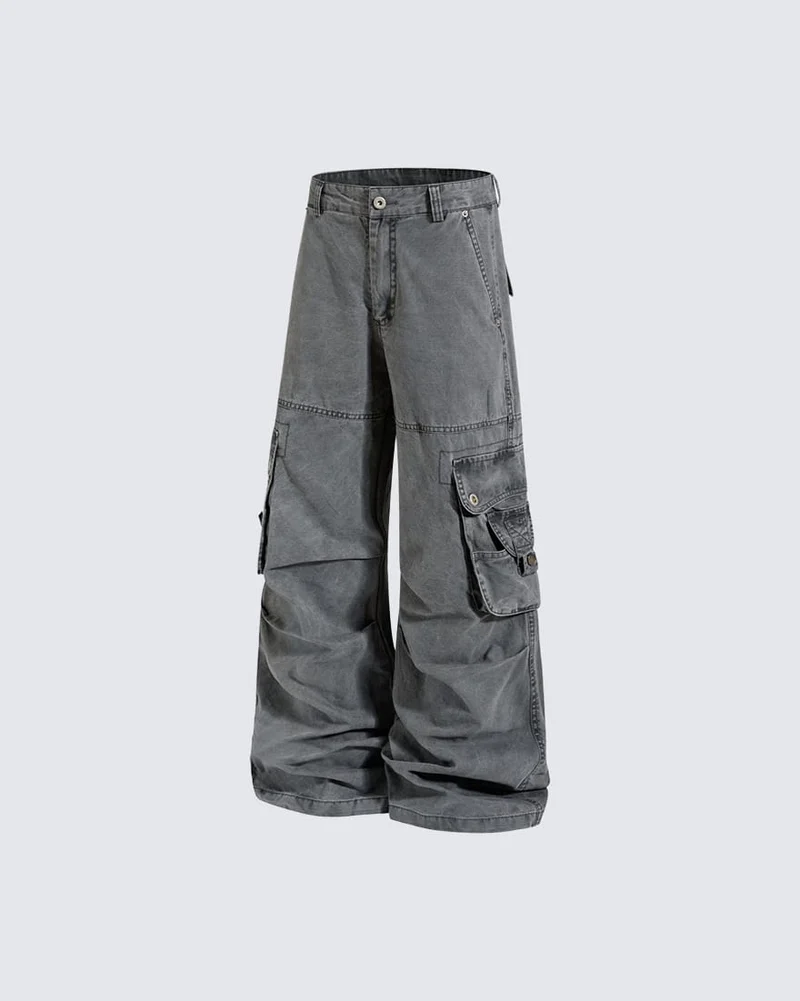 KIIKIO Utility Washed Cargo Pants