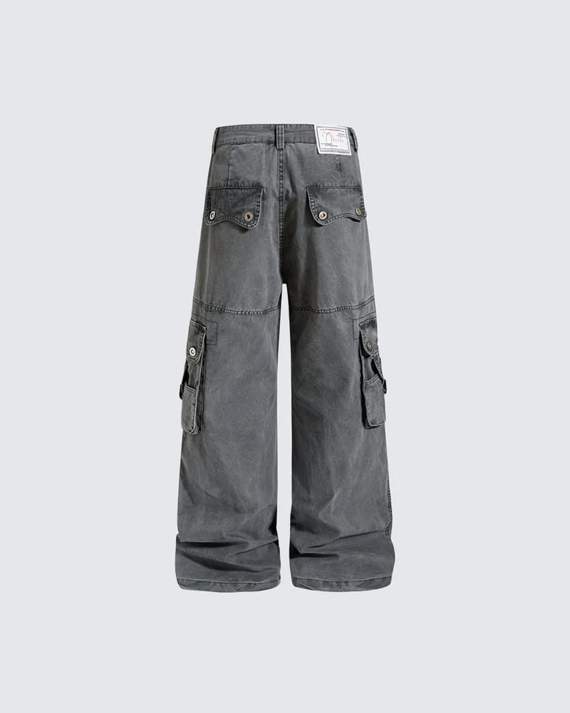 KIIKIO Utility Washed Cargo Pants