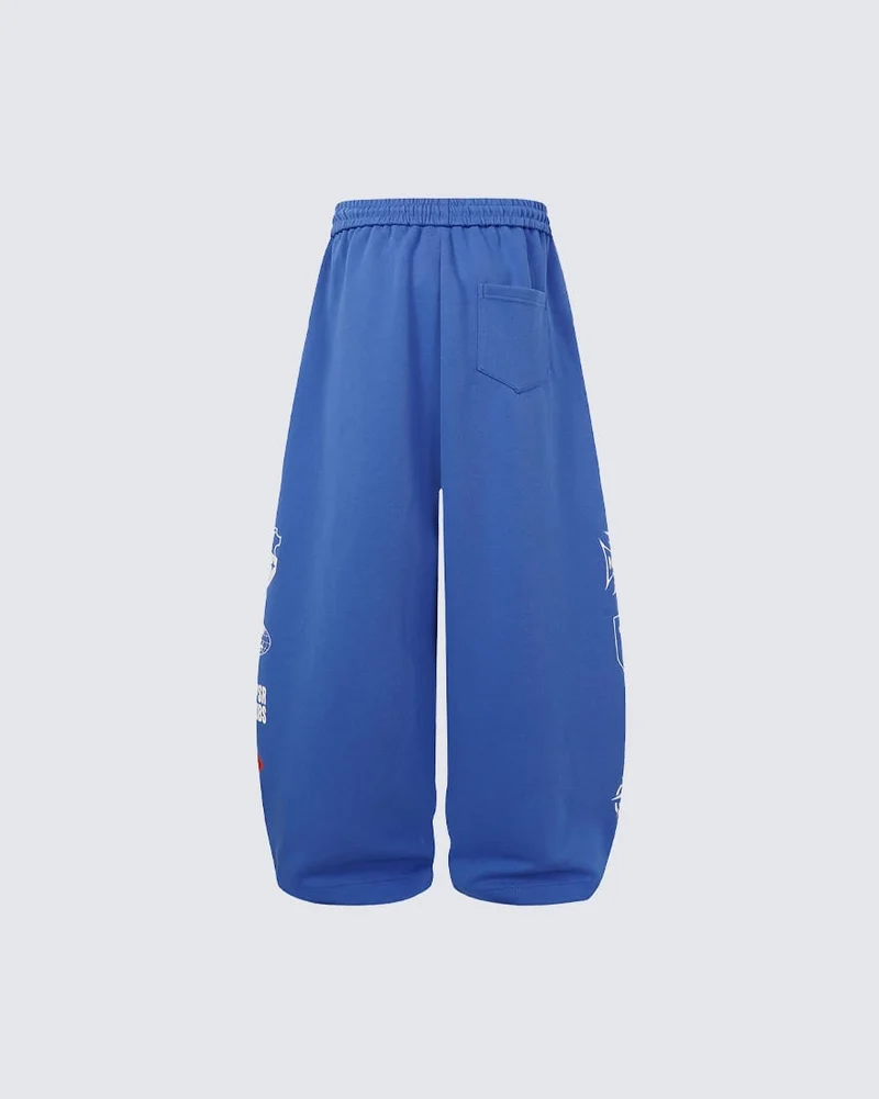 KIIKIO High Street Graphic Patch Loose Sweatpants