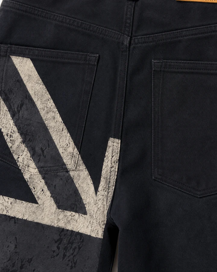KIIKIO Vintage British Flag Print Wide-Leg Jeans