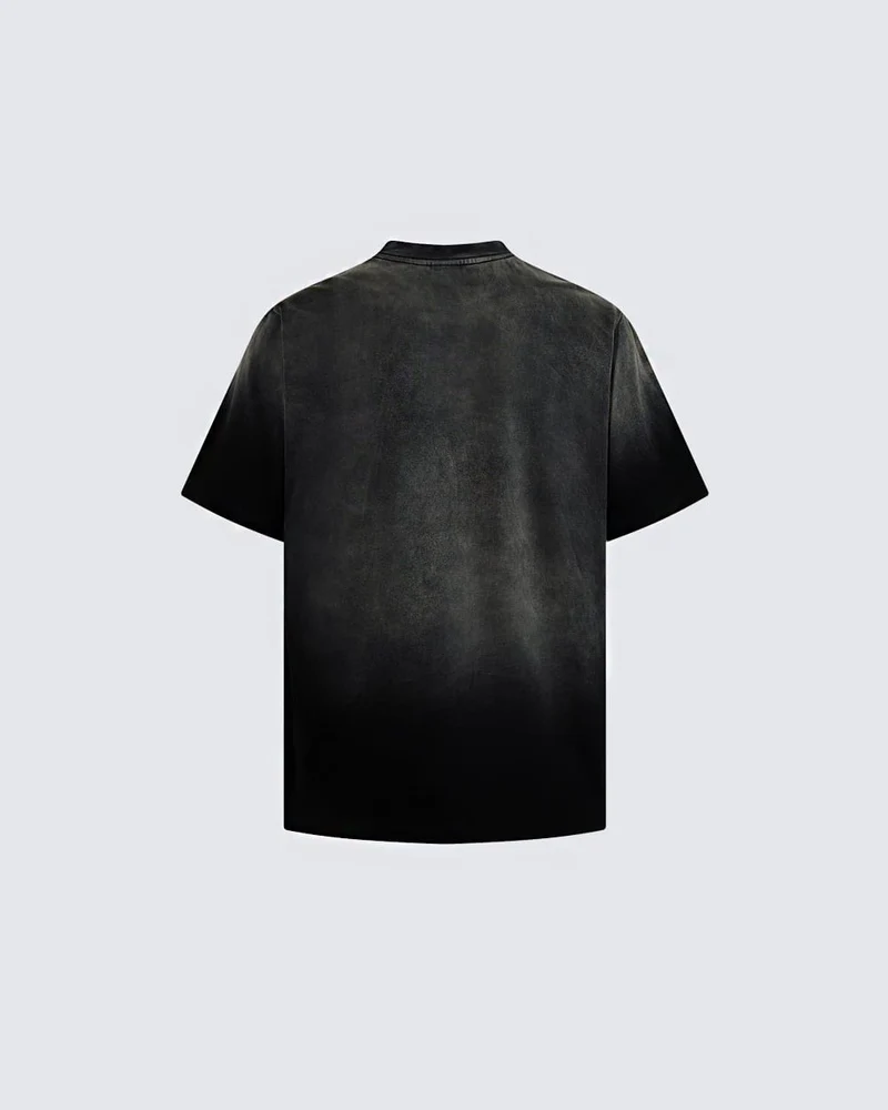 KIIKIO Retro Faded Graphic Washed Oversized T-Shirt