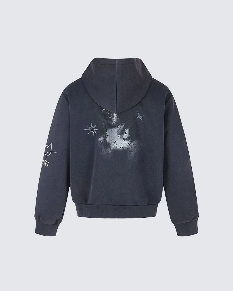 KIIKIO Puppy Graphic Hoodie