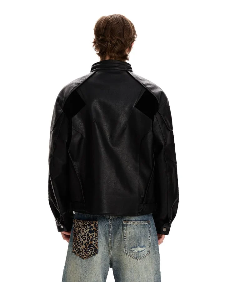 KIIKIO Dark Heavy-Duty Structured Zipper Jacket