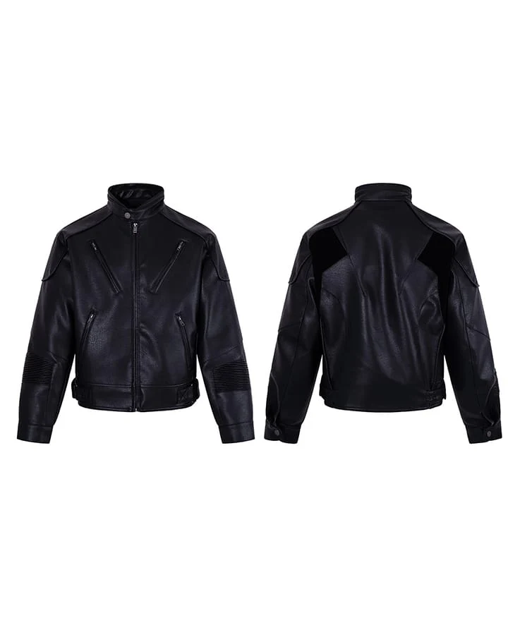 KIIKIO Dark Heavy-Duty Structured Zipper Jacket