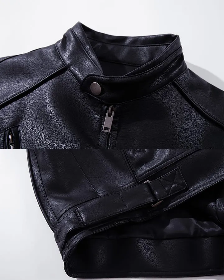 KIIKIO Dark Heavy-Duty Structured Zipper Jacket