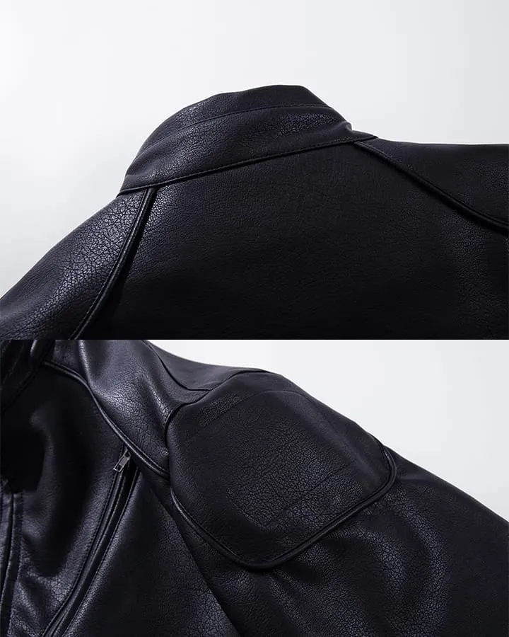 KIIKIO Dark Heavy-Duty Structured Zipper Jacket