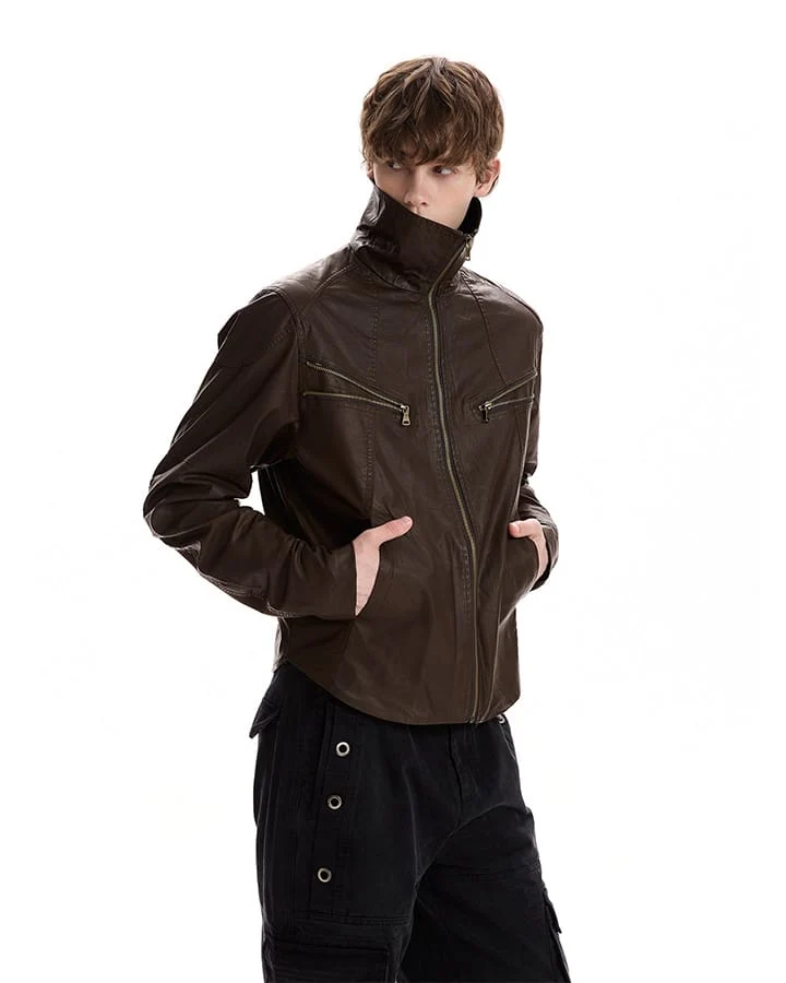 KIIKIO Street High Collar Zipper Jacket