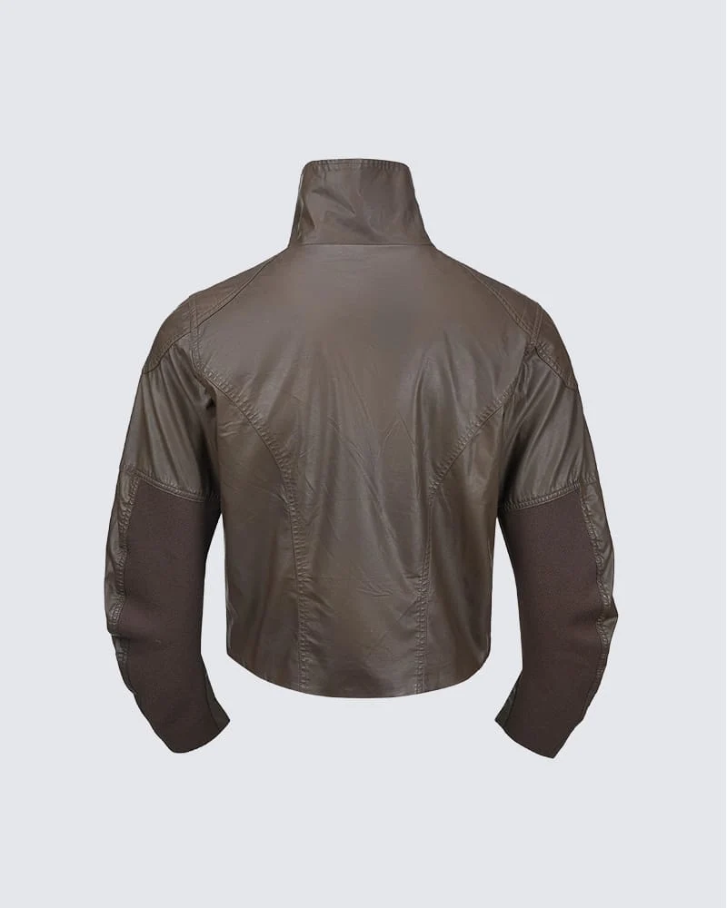 KIIKIO Street High Collar Zipper Jacket