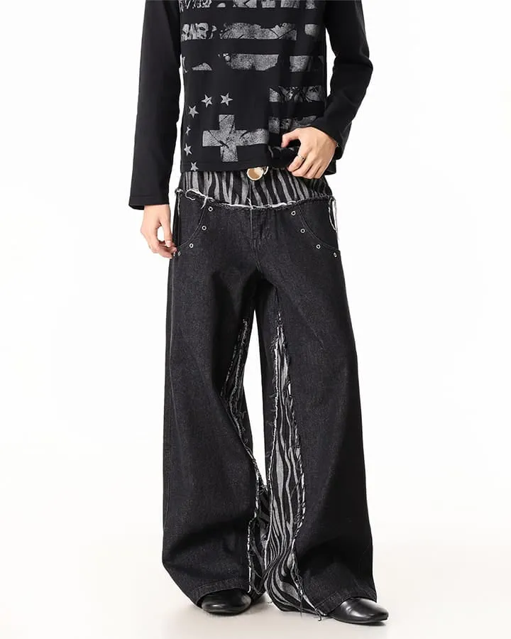 KIIKIO Grunge Patchwork Jeans