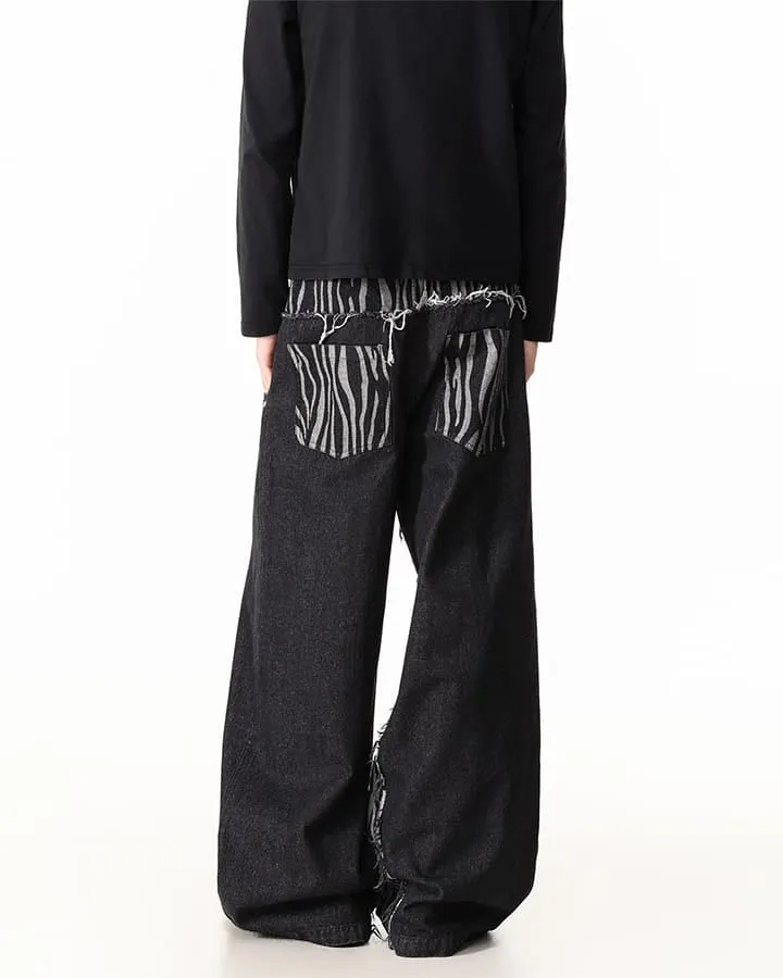 KIIKIO Grunge Patchwork Jeans