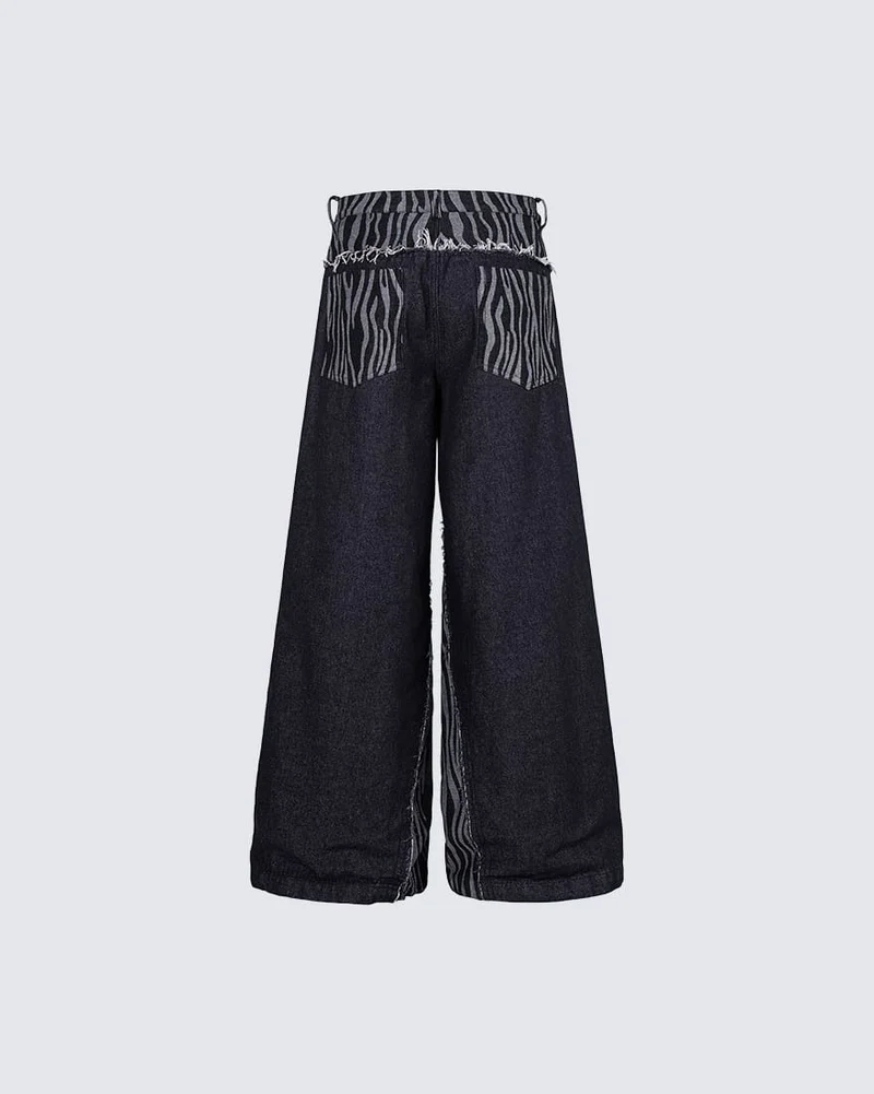 KIIKIO Grunge Patchwork Jeans