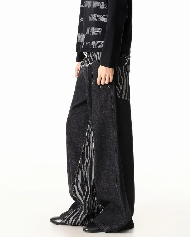 KIIKIO Grunge Patchwork Jeans