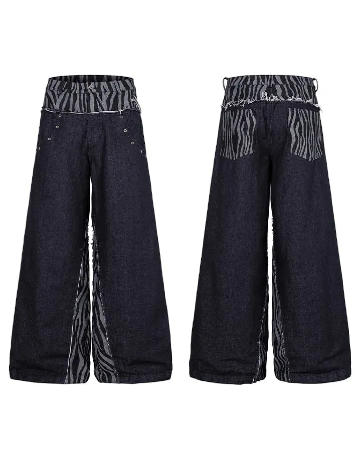 KIIKIO Grunge Patchwork Jeans